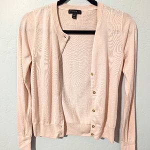 J.CREW Light Pink Button Up Sweater